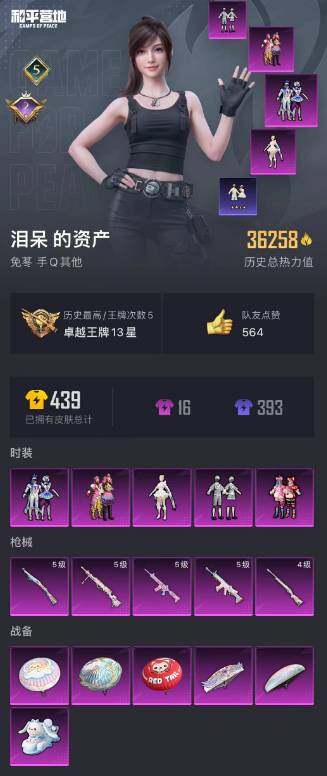 和平精英账号安卓QQ0载具-79套装-112枪皮-【TXHP13115】【商品标题】：安卓 手Q-5粉装-5特效枪-0载