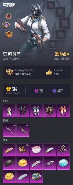 和平精英账号安卓QQ0载具-118套装-132枪皮-【TXHP13224】【商品标题】：安卓 手Q-5粉装-2特效枪-0